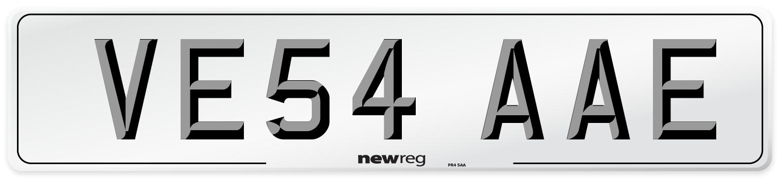 VE54 AAE Number Plate from New Reg